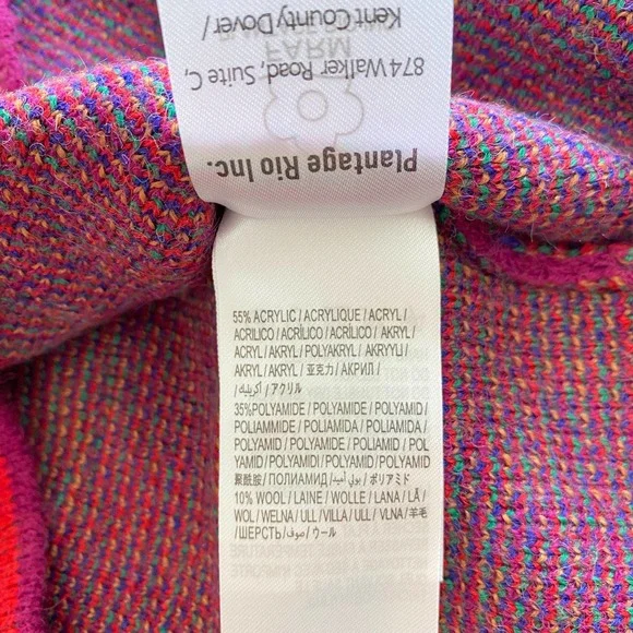 NWT FARM RIO Rainbow Wild Hearts Sweater Dress Bubble Sleeve Mock Neck Mini S - Picture 11 of 14